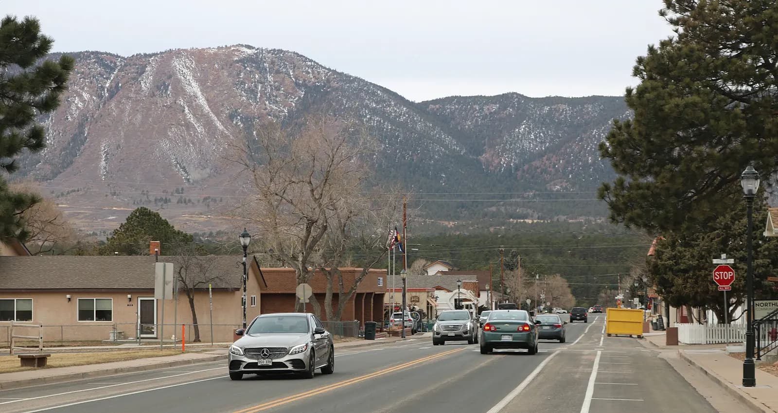 2nd Street in Monument, Colorado, looking toward Mount Herman. Not a Sanctuary Pointe home listing.